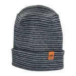 CTH301 Modern Theta Stitch Contrast Cuffed Beanie - Gray/Blue | Made in USA | Exclusive Patent Pending Design