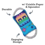 Retro Gamer Squeaker Dog Chew Toy - Durable Plush, Crinkle Paper & Squeaker for Ultimate Play & Cuddles - Image 6
