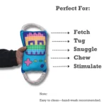 Retro Gamer Squeaker Dog Chew Toy - Durable Plush, Crinkle Paper & Squeaker for Ultimate Play & Cuddles - Image 7