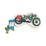 Country Living Retro Army Motorcycle Plush Dog Toy - Durable & Interactive Pet Toy for Medium to Large Dogs