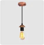 Elegant Copper E27 PVC Ceiling Rose Pendant Light - Warm & Romantic Ambiance - Image 3