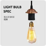 Elegant Copper E27 PVC Ceiling Rose Pendant Light - Warm & Romantic Ambiance - Image 13