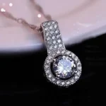 Royalty - Sterling Silver Pendant with 18-Inch Chain & Cubic Zirconia | Elegant Jewelry Gift