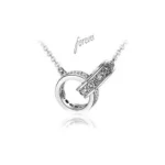 Inseparable - 'In Love' Pendant and Chain | 925 Sterling Silver Platinum-Plated with Austrian Crystals | Romantic Gift