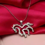UNICORN Faith And Trust Necklace - Sparkling Diamond Crystals, 18kt White Gold Overlay | Inspirational Jewelry Gift - Image 2