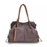 TRIBEKA 3 In 1 Canvas Shoulder Bag - Versatile Handbag, Cross-body, and Clutch Combo with Free Smartphone Charger - Image 2