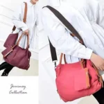 TRIBEKA 3 In 1 Canvas Shoulder Bag - Versatile Handbag, Cross-body, and Clutch Combo with Free Smartphone Charger - Image 5