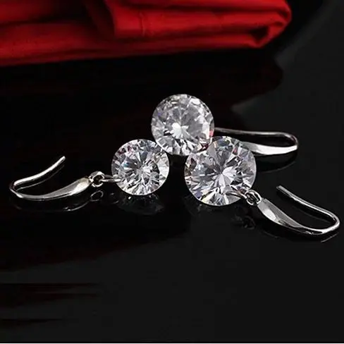 518549063_large.webp Diamond In The Sky Earrings - Drilled Diamond Crystals on Sterling Silver Hooks in S / M / L - Image 1