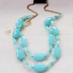 Lovey Dovey SOULS Necklace Pair - Turquoise and Pink Couples Jewelry Set - Image 3