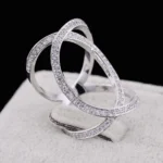 XOXO Diamond Crystal Rings in Rose Gold and Silver Tones - Elegant Promise & Gift Jewelry