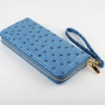 Chic & Practical Faux Ostrich Leather Wristlet Clutch - Multiple Colors