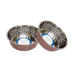 Country Living Rose Quartz Stainless Steel Pet Bowls - Set of 2, Eco-Friendly & Elegant Design, 64oz Each