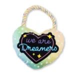 Enchanting Heart Plush Dog Toy with Crinkle and Squeak Features - Perfect for All Dogs