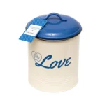 French Blue Pet Food & Treat Storage Canisters - Set of 3 | Keep Your Pet's Goodies Fresh and Stylish - Image 2
