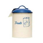 French Blue Pet Food & Treat Storage Canisters - Set of 3 | Keep Your Pet's Goodies Fresh and Stylish - Image 6