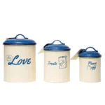 French Blue Pet Food & Treat Storage Canisters - Set of 3 | Keep Your Pet's Goodies Fresh and Stylish - Image 7