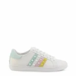 Rainbow Stud Sneakers - Colorful Leather Lace-Up Shoes | 2.5 cm Sole | Premium Italian Craftsmanship
